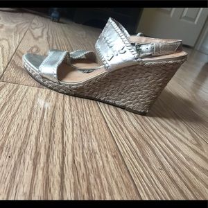 Jack Rogers Gold Wedge Sandal